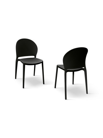 Sedia in Polipropilene Impilabile Nero