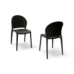 Sedia in Polipropilene Impilabil Nero