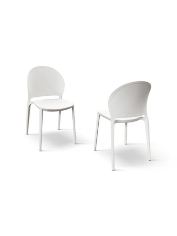 Sedia in Polipropilene Impilabile Bianco