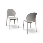 Sedia in Polipropilene Impilabil Tortora