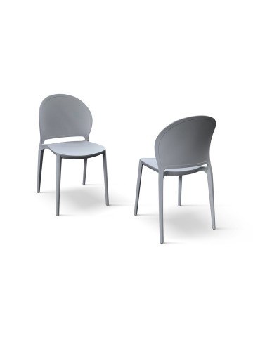 Sedia in Polipropilene Impilabile Grigio