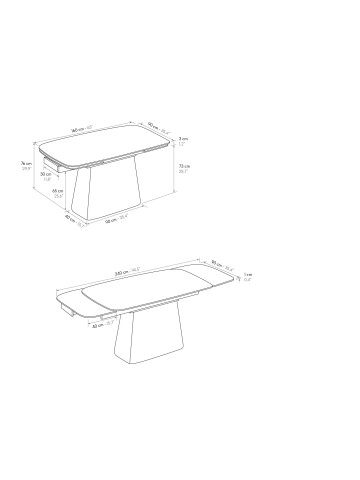 Tavolo Allungabile in Ceramica da 160 cm a 240 cm