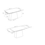 Tavolo Allungabile in Ceramica da 160 cm a 240 cm