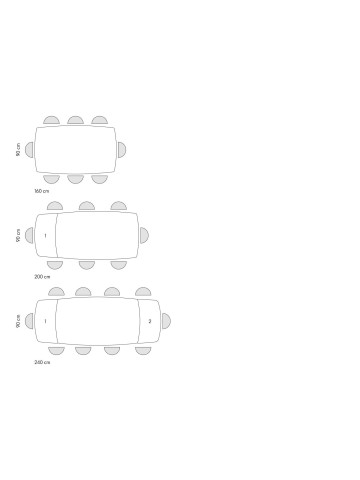 Tavolo Allungabile in Ceramica da 160 cm a 240 cm