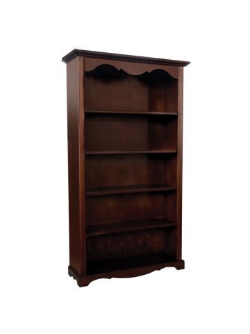 Libreria in legno classica 4 ripiani Noce