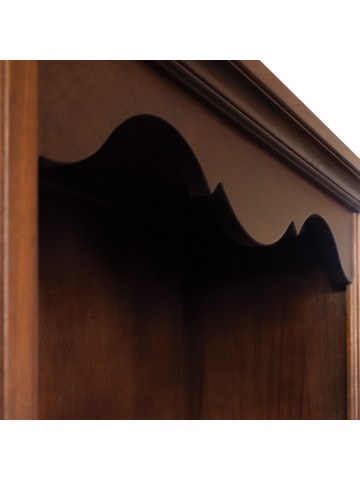 Libreria classica in legno 4 ripiani zoccolo aperto