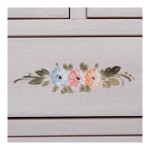 Cassettiera in legno Shabby chic decorato a mano 4+2 cassetti