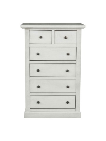 Cassettiera in legno Shabby  chic Bianco Anticato 4+2 cassetti