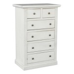 Cassettiera in legno Shabby  chic Bianco Anticato 4+2 cassetti