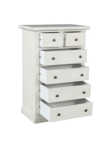 Cassettiera in legno Shabby  chic Bianco Anticato 4+2 cassetti