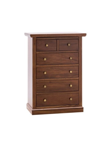 Cassettiera in legno Noce 4+2 cassetti lisci