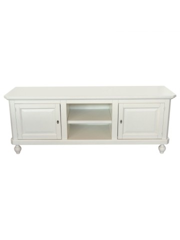 Porta TV Basso Classico 2 Ante Vano Giorno Bianco