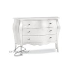 Comò bombato in legno 3 cassetti