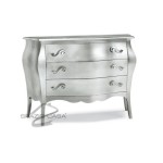 Comò bombato in legno 3 cassetti