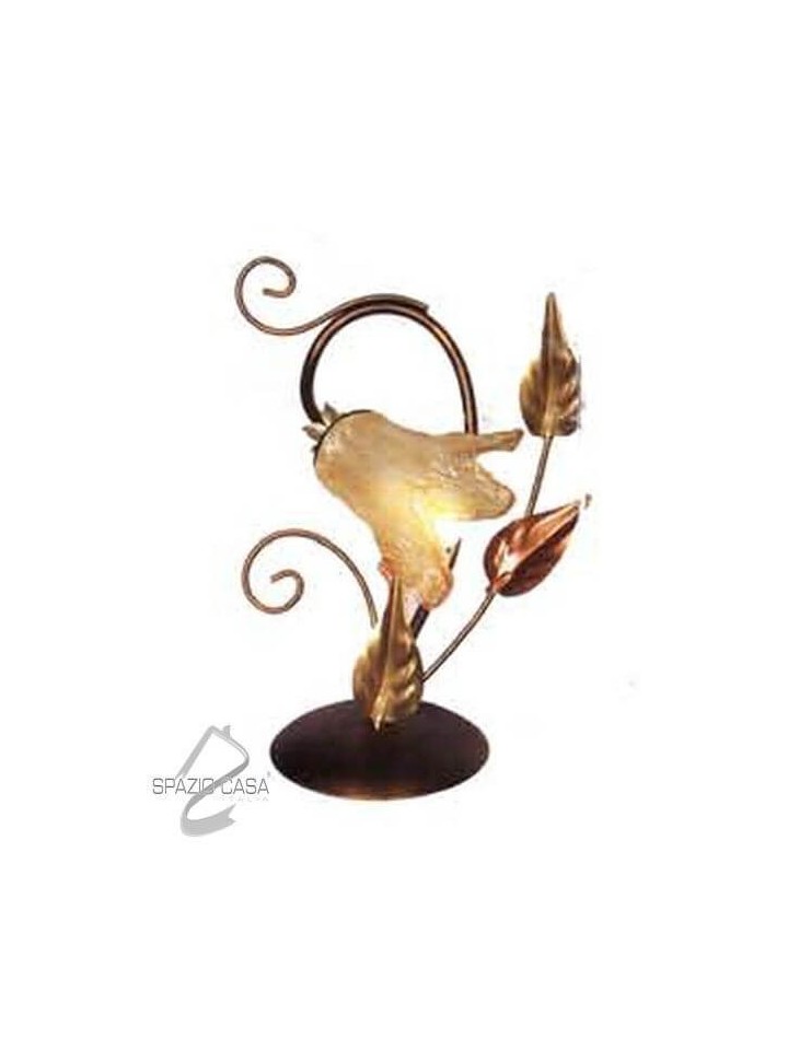 Lume Foglia in ferro battuto 1 luce