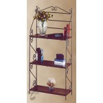 Etagere in ferro con ripiani in legno