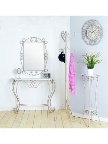 Set arredo ingresso in ferro battuto artigianale 5 pz