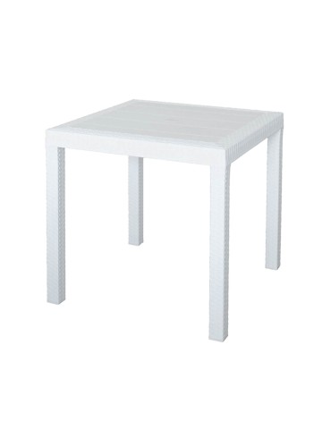 Tavolo quadrato effetto rattan da esterno