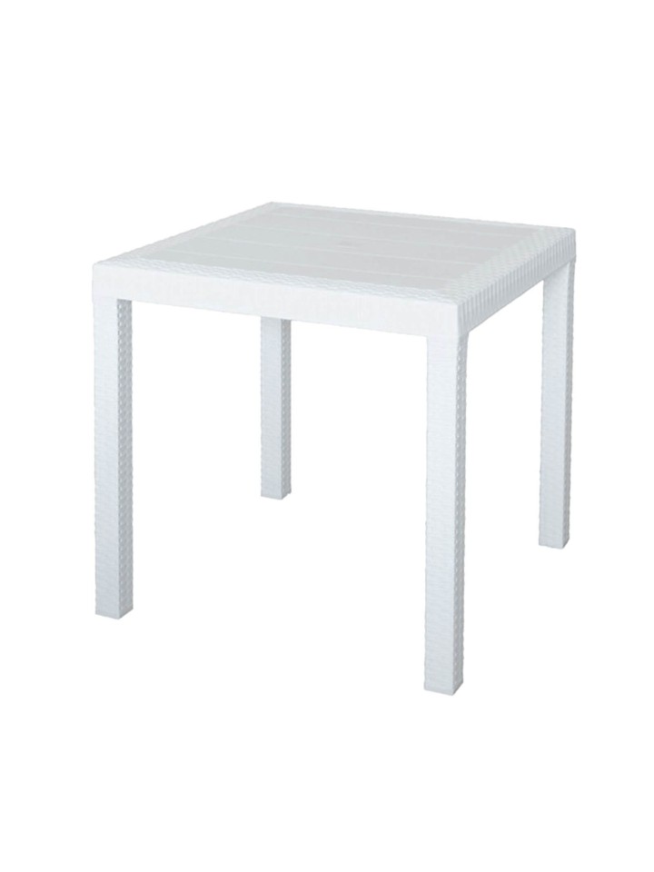Tavolo quadrato effetto rattan da esterno