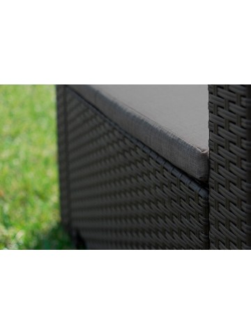 Salotto per esterno effetto rattan in polipropilene (4 posti + tavolino)