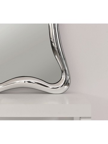 Specchiera con cornice moderna effetto argento