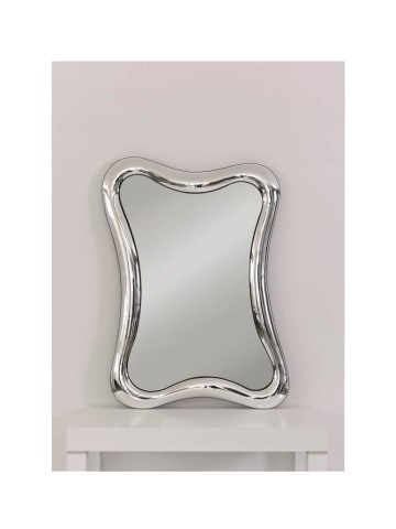 Specchiera con cornice moderna effetto argento