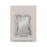 Specchiera con cornice moderna effetto argento