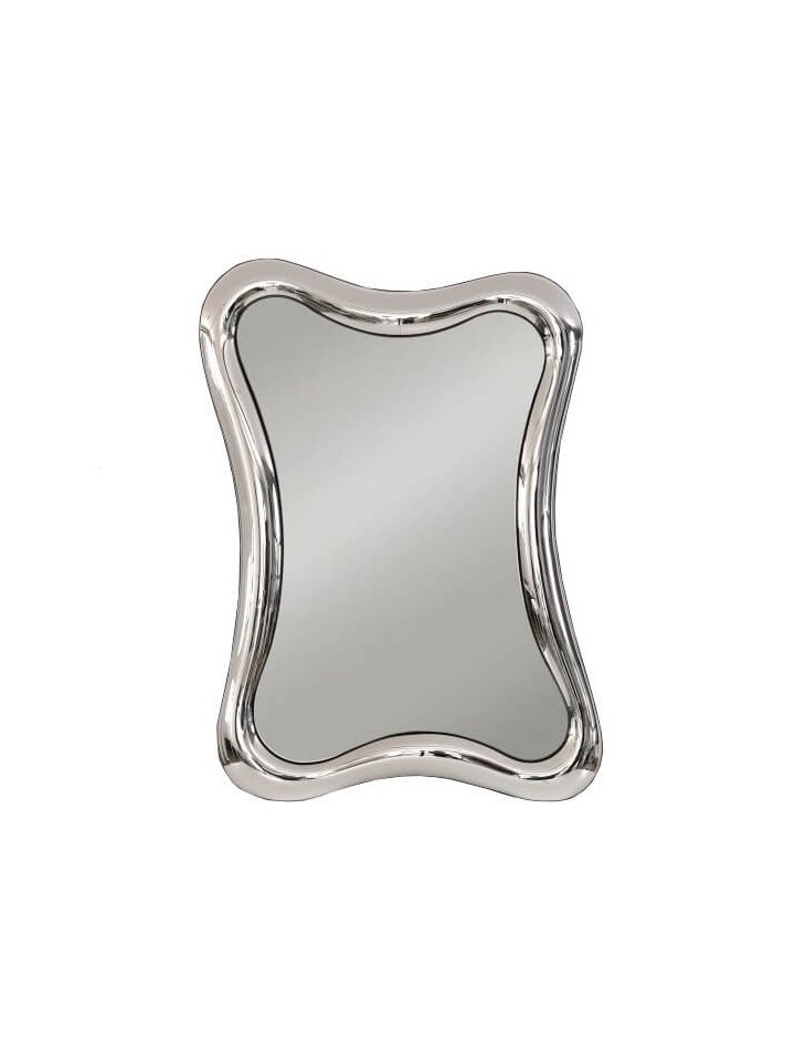 Specchiera con cornice moderna effetto argento