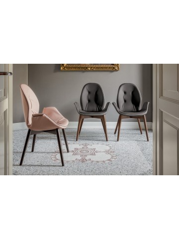 Sedia imbottita moderna di design Sorrento Tonin Casa
