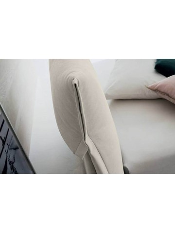 Letto Contenitore Imbottito Testiera Moderna Minimal Emily Felis