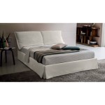 Letto contenitore imbottito testiera moderna minimal Emily Felis