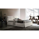Letto contenitore imbottito testiera moderna minimal Emily Felis