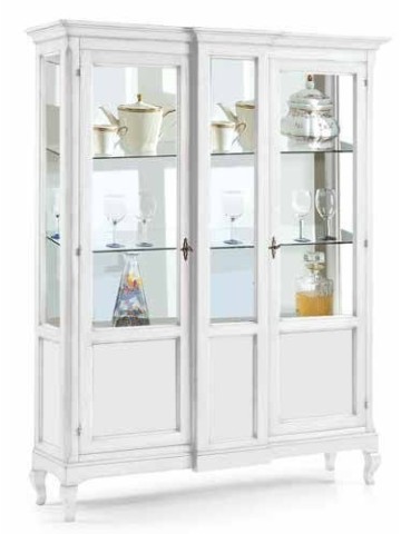 Vetrina a 2 ante piede curvo