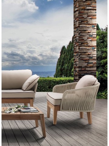Salotto in teak per esterno Dakota