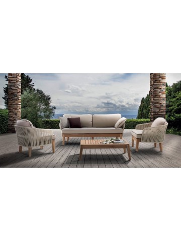 Salotto in teak per esterno Dakota