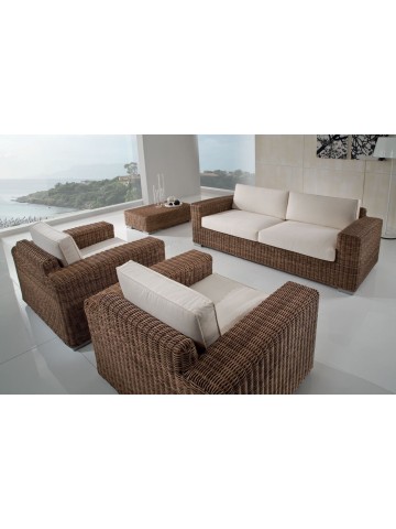 Poltrona per esterno in polyrattan penelope