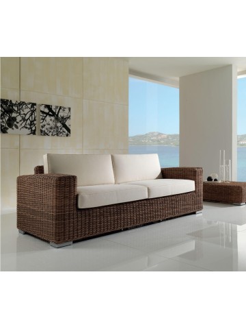 Divano per esterno in polyrattan penelope