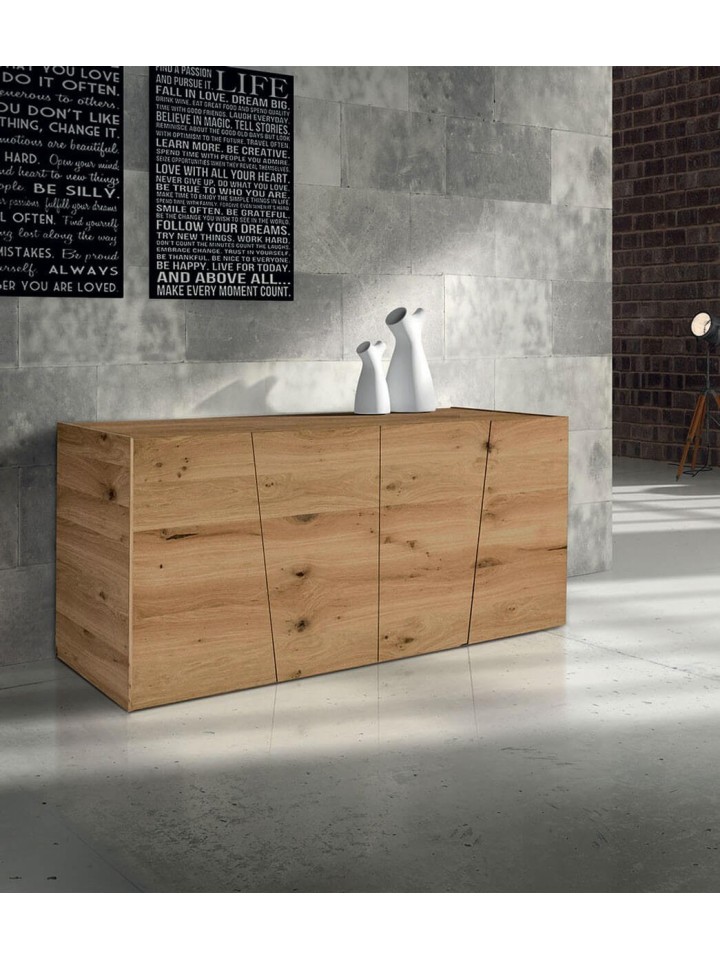 Credenza in rovere notato spazzolato