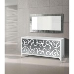 Specchio da parete moderno foglia argento