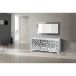 Specchio da parete moderno foglia argento