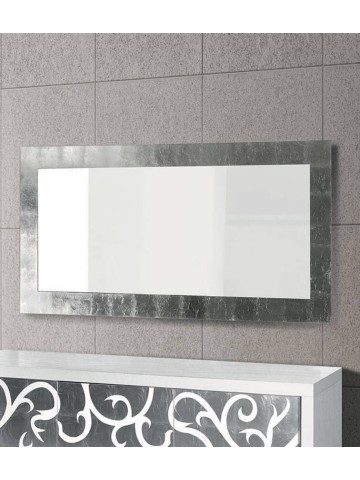 Specchio da parete moderno foglia argento