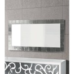 Specchio da parete moderno foglia argento