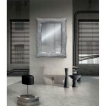 Specchio ovale effetto glitter