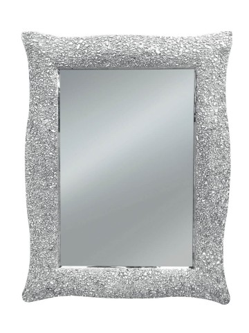 Specchio ovale effetto glitter