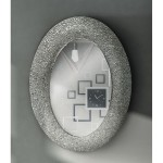 Specchio ovale effetto glitter