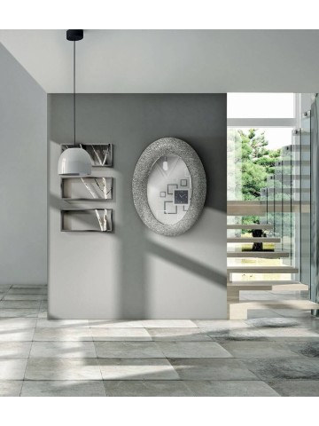 Specchio ovale effetto glitter