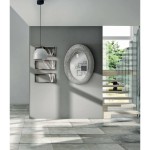 Specchio ovale effetto glitter