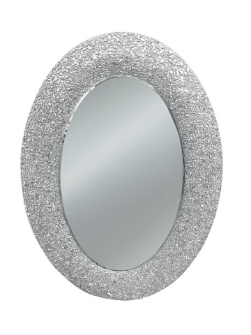 Specchio ovale effetto glitter
