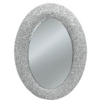 Specchio ovale effetto glitter