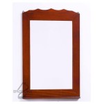 Specchio in legno con corona - Noce